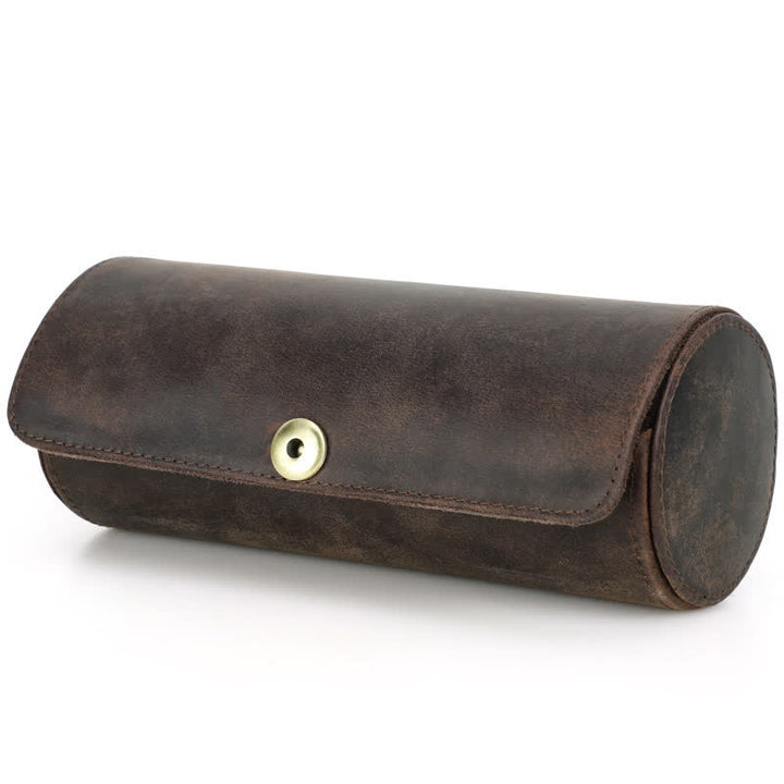 Estuche retro de cuero genuino para corbata Teo