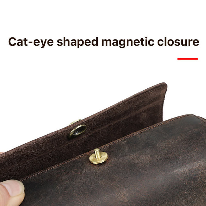 Estuche retro de cuero genuino para corbata Teo