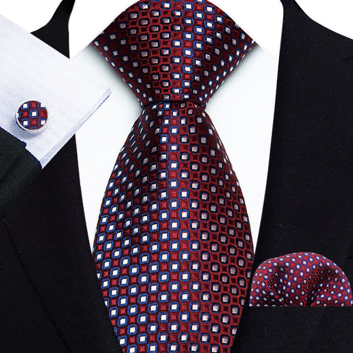 Conjunto de 3 corbatas formales de lujo con diseño de puntos para hombre