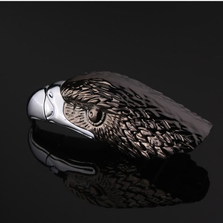 Encendedor de butano recargable con forma de cabeza de águila creativa