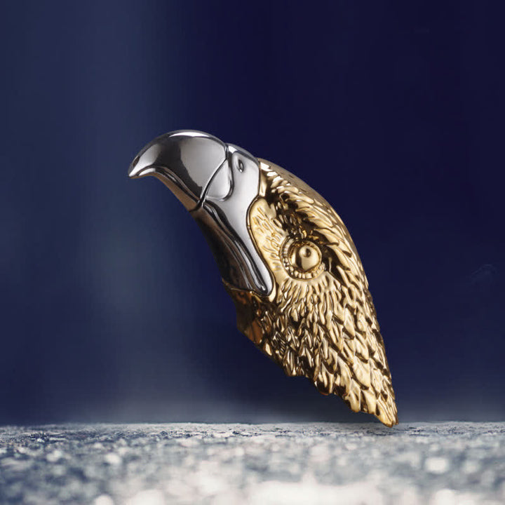 Encendedor de butano recargable con forma de cabeza de águila creativa