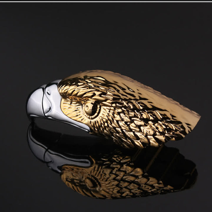 Encendedor de butano recargable con forma de cabeza de águila creativa
