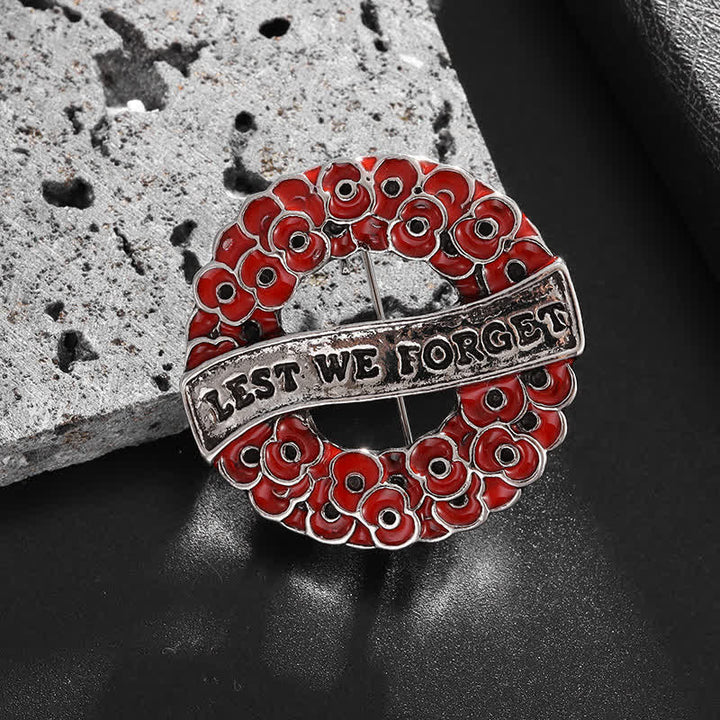 Corona de ramilletes de amapolas Broche para no olvidar