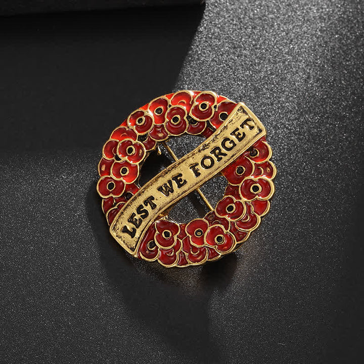 Corona de ramilletes de amapolas Broche para no olvidar