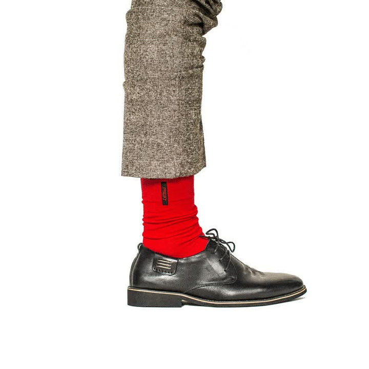 Calcetines de algodón estilo británico para caballeros de color liso para hombre