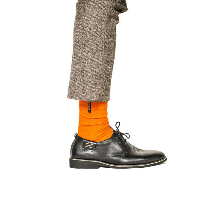 Calcetines de algodón estilo británico para caballeros de color liso para hombre