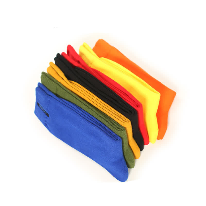 Calcetines de algodón estilo británico para caballeros de color liso para hombre