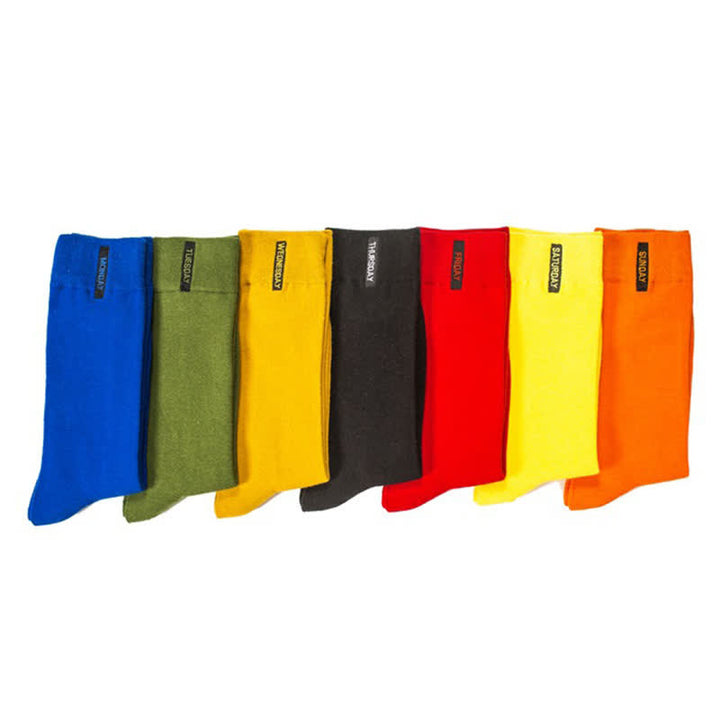Calcetines de algodón estilo británico para caballeros de color liso para hombre