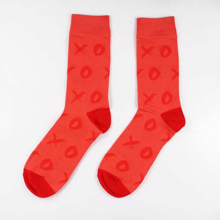 Calcetines de algodón con cuadros para hombre, exclusivos y a la moda