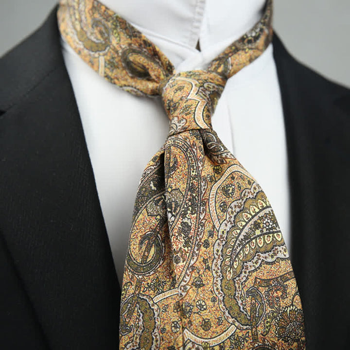 Corbata de boda con estampado floral Paisley de romance exótico para hombre