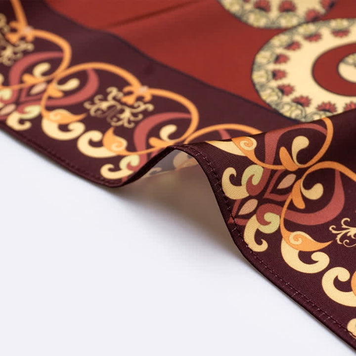 Bufanda cuadrada grande y elegante con estampado clásico de cachemira en estilo británico