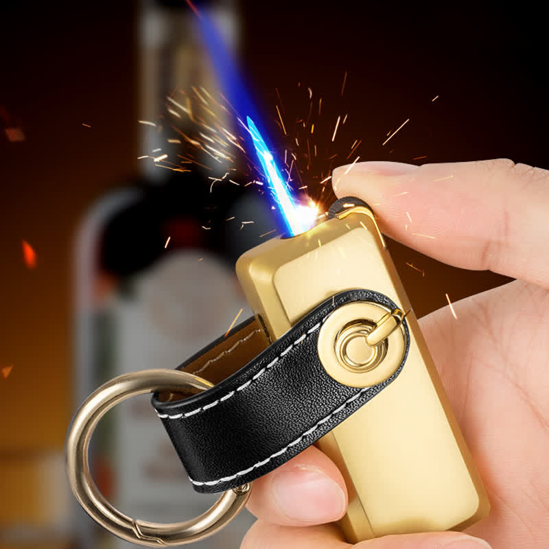 Mini llavero colgante clásico encendedor de butano recargable - image 1