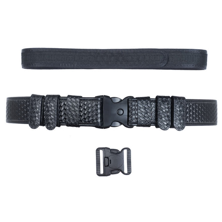 Cinturón táctico de cuero de tela Oxford de liberación rápida de color negro para hombre