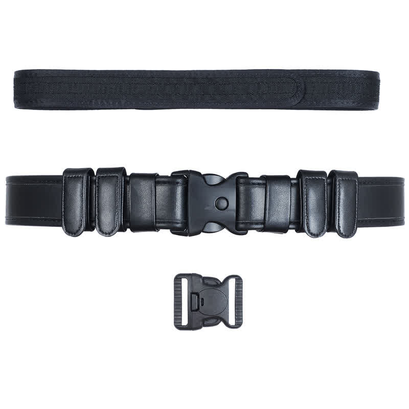 Cinturón táctico de cuero de tela Oxford de liberación rápida de color negro para hombre