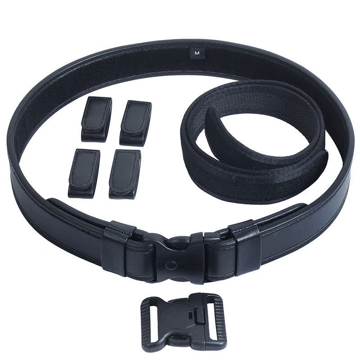 Cinturón táctico de cuero de tela Oxford de liberación rápida de color negro para hombre