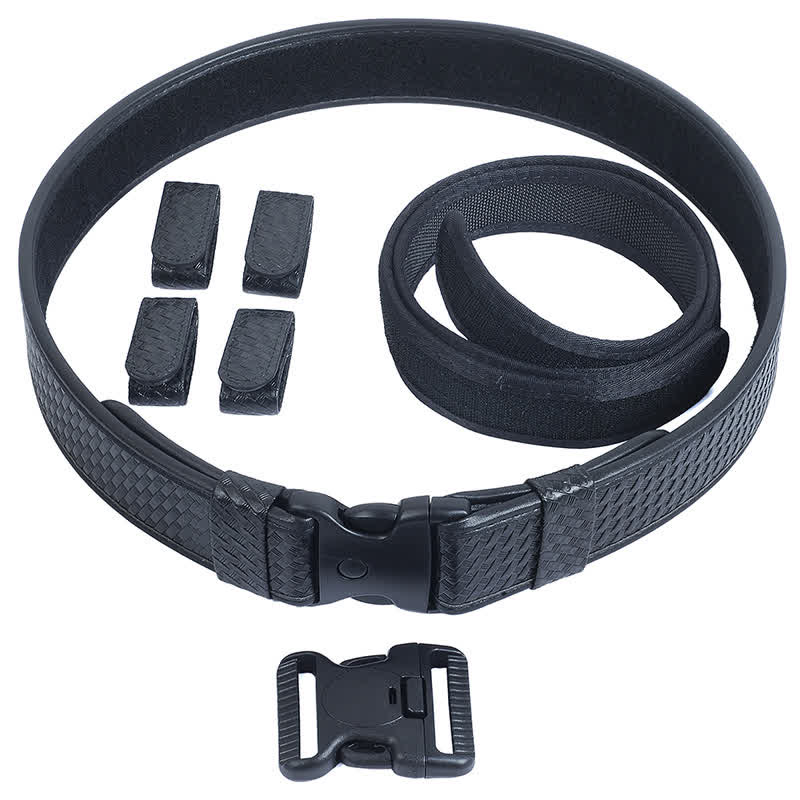 Cinturón táctico de cuero de tela Oxford de liberación rápida de color negro para hombre