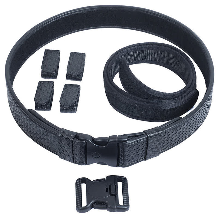 Cinturón táctico de cuero de tela Oxford de liberación rápida de color negro para hombre