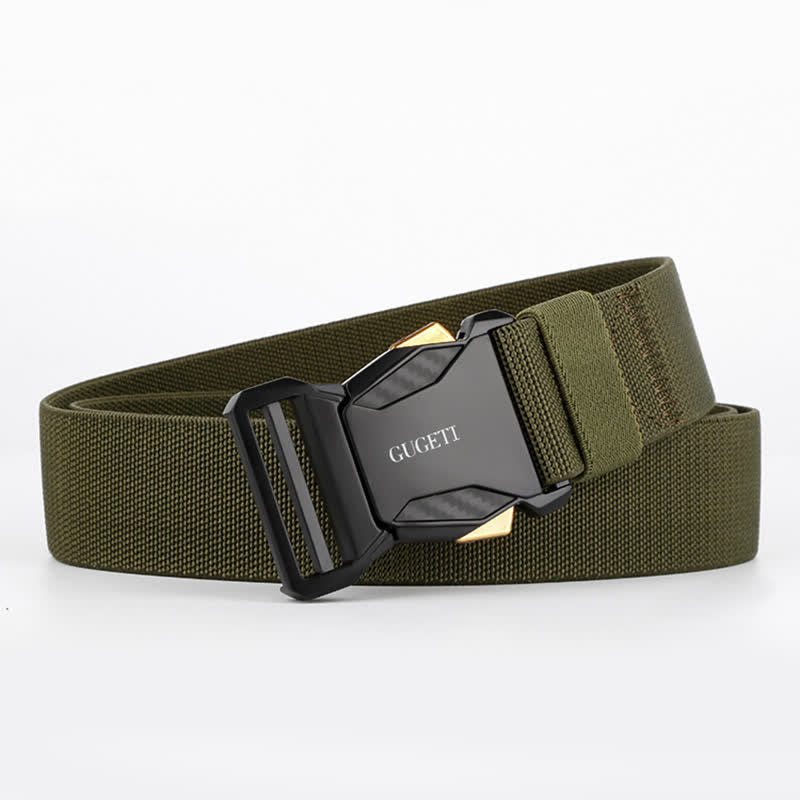 Cinturón táctico de nailon de liberación rápida para hombre, de color negro y sencillo estilo deportivo