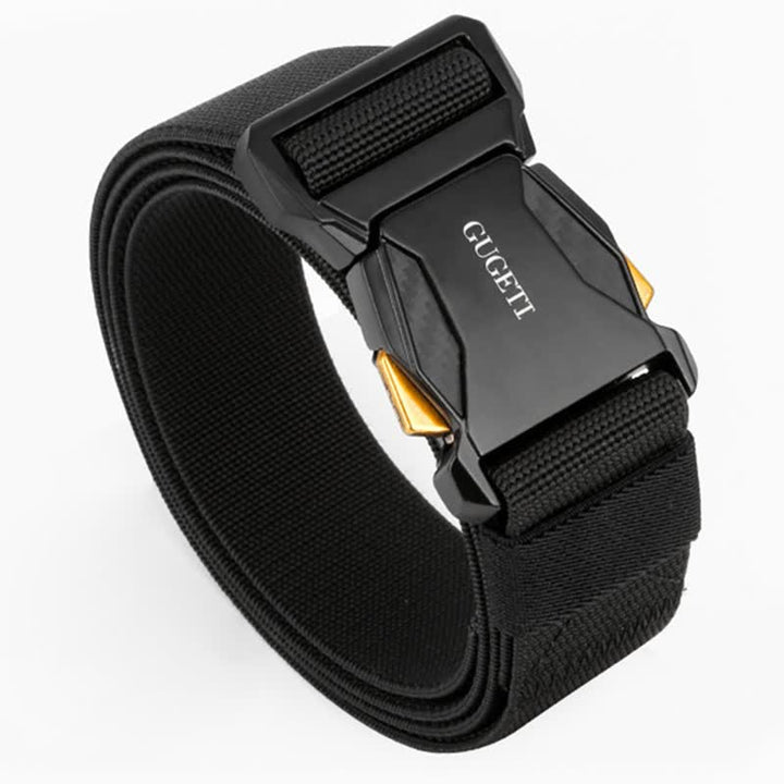 Cinturón táctico de nailon de liberación rápida para hombre, de color negro y sencillo estilo deportivo