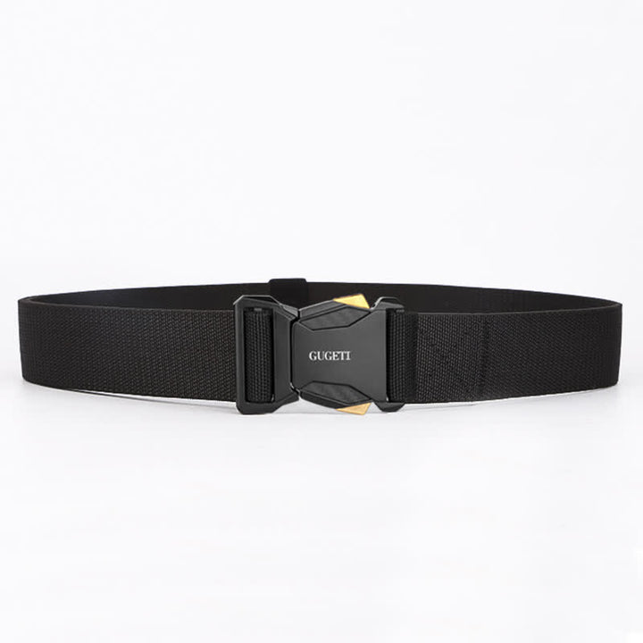 Cinturón táctico de nailon de liberación rápida para hombre, de color negro y sencillo estilo deportivo