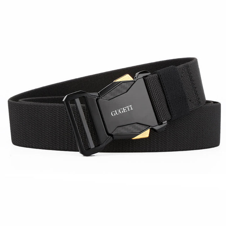 Cinturón táctico de nailon de liberación rápida para hombre, de color negro y sencillo estilo deportivo