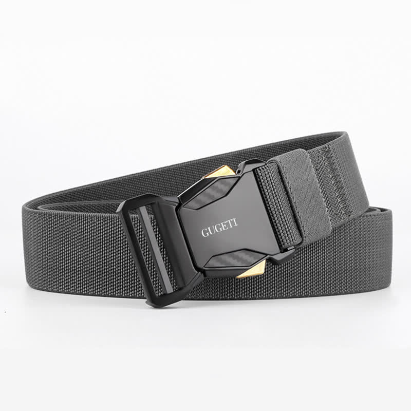 Cinturón táctico de nailon de liberación rápida para hombre, de color negro y sencillo estilo deportivo