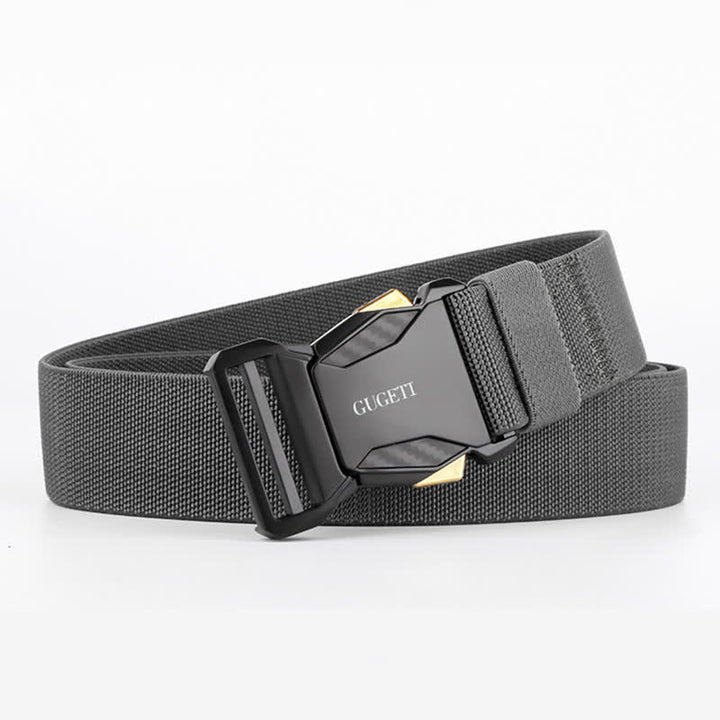 Cinturón táctico de nailon de liberación rápida para hombre, de color negro y sencillo estilo deportivo