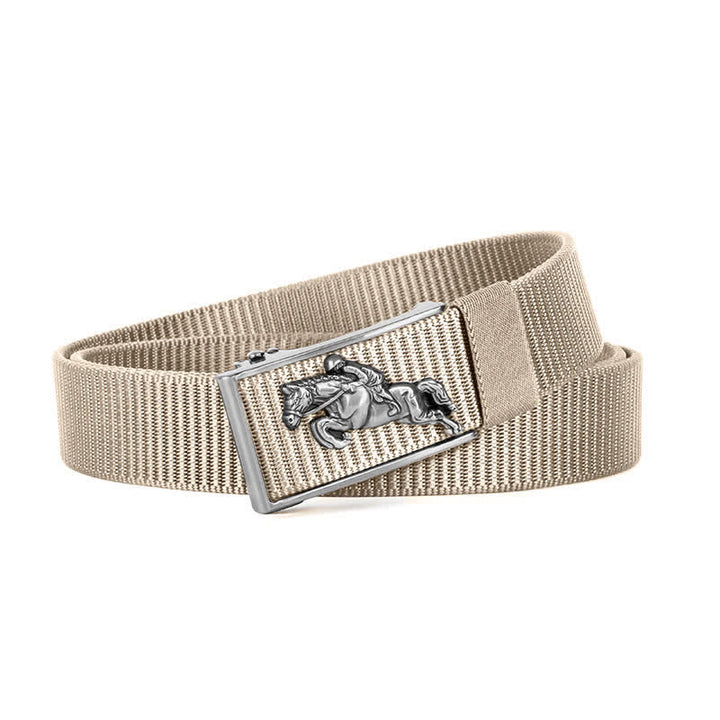 Cinturón de nailon con hebilla automática para montar a caballo informal para hombre