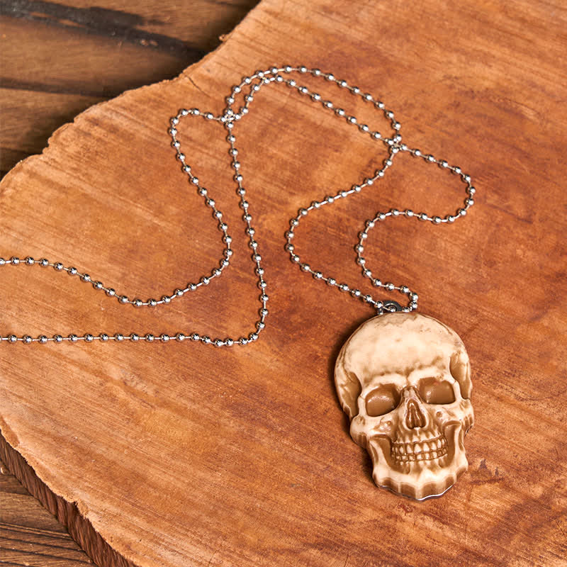 Conjunto de collar con colgante de calavera dorada y cuchillo oculto, hebilla de cinturón, bricolaje, con cabeza de toro