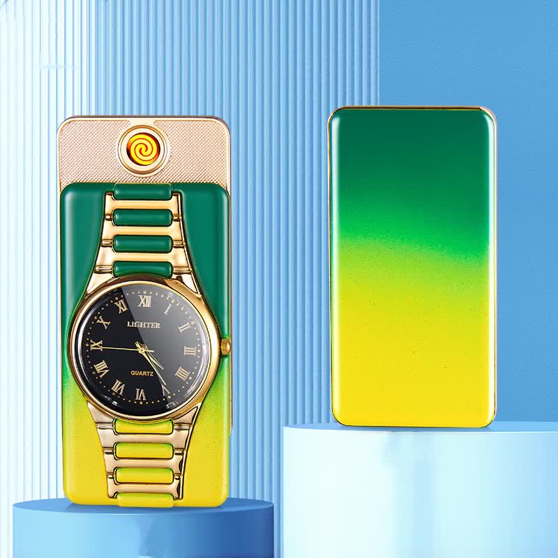 Mechero eléctrico recargable Creative Clock con cable USB