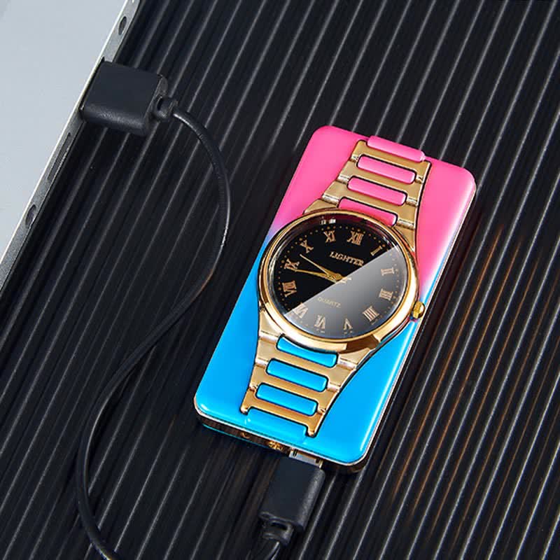 Mechero eléctrico recargable Creative Clock con cable USB