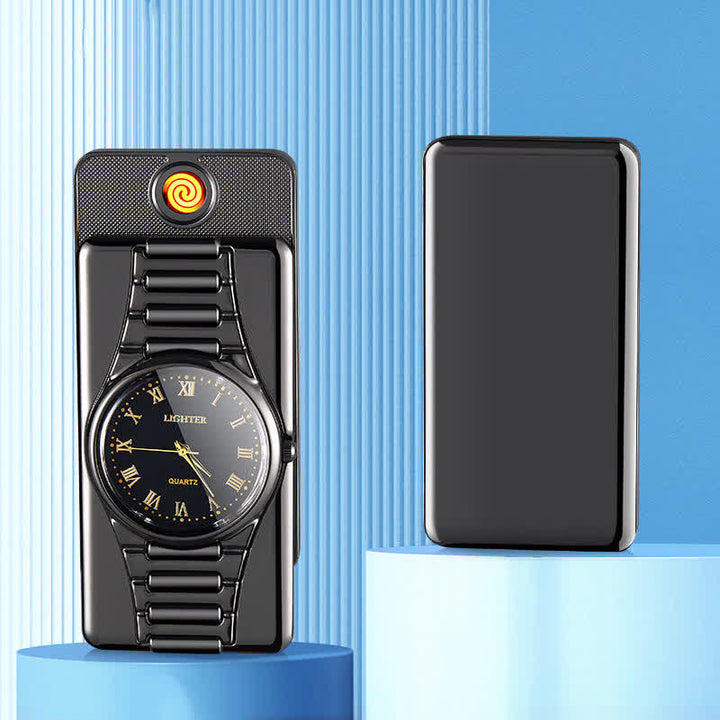 Mechero eléctrico recargable Creative Clock con cable USB