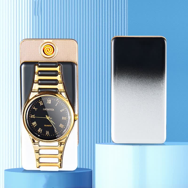 Mechero eléctrico recargable Creative Clock con cable USB