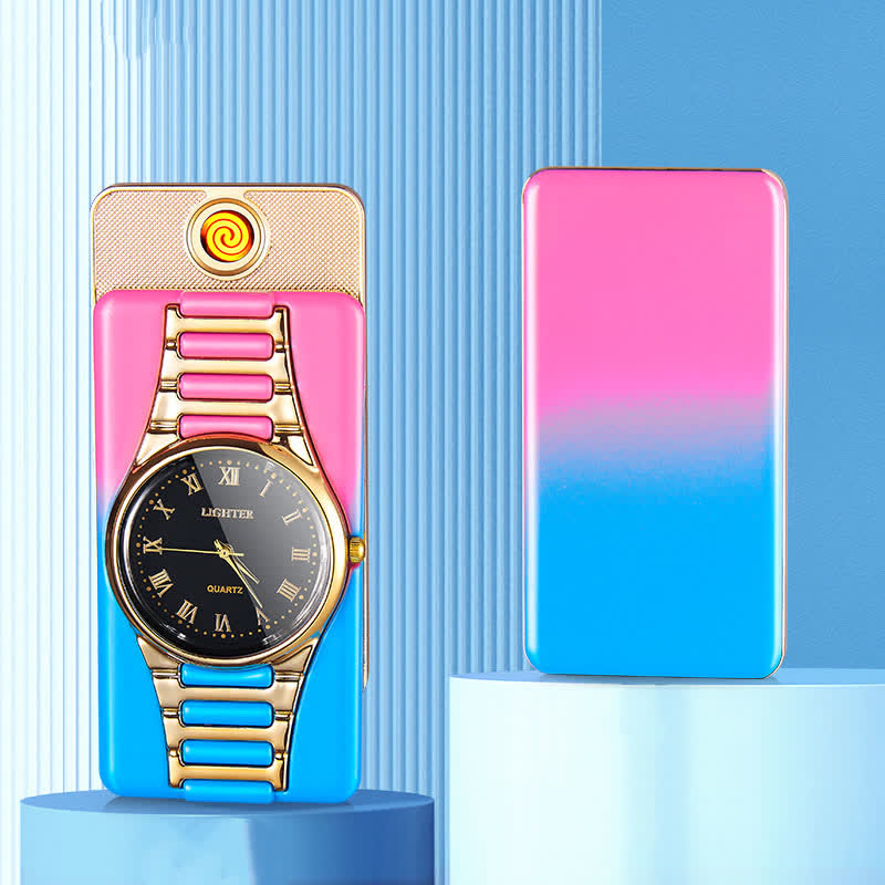 Mechero eléctrico recargable Creative Clock con cable USB