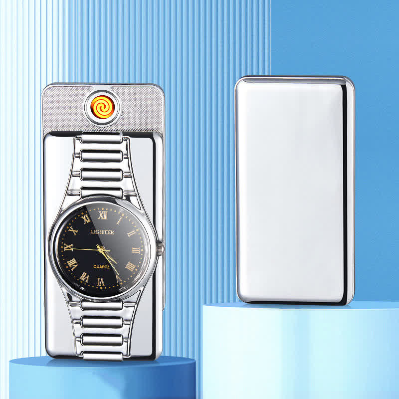 Mechero eléctrico recargable Creative Clock con cable USB