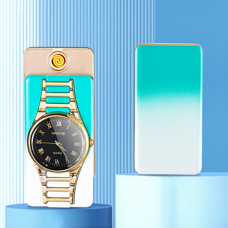 Mechero eléctrico recargable Creative Clock con cable USB