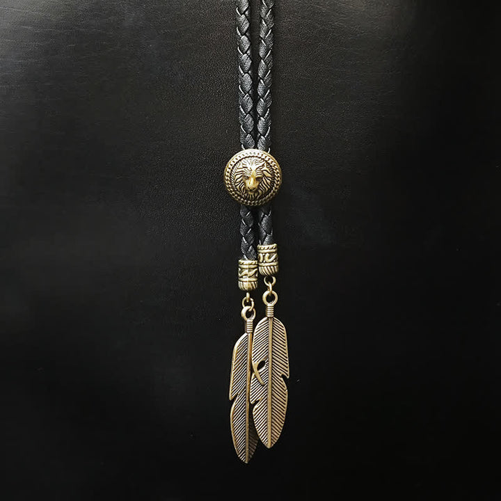 Mini colgante de la serie Animal con forma de pluma y punta de bolo