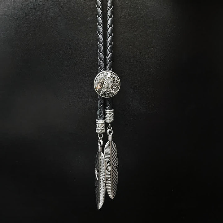 Mini colgante de la serie Animal con forma de pluma y punta de bolo