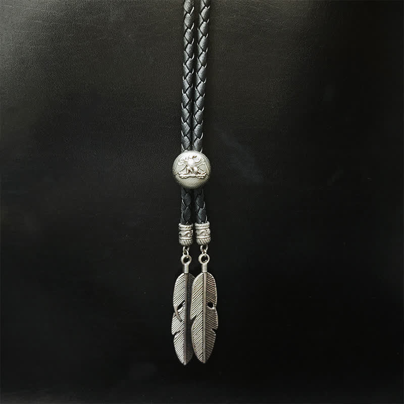 Mini colgante de la serie Animal con forma de pluma y punta de bolo