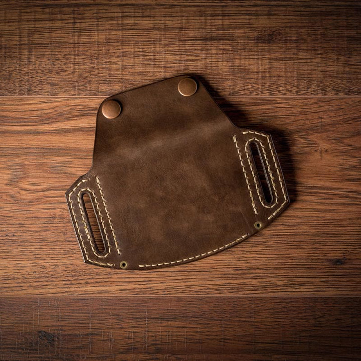 Cartera con tarjetero compacto de cuero para colgar en la cintura