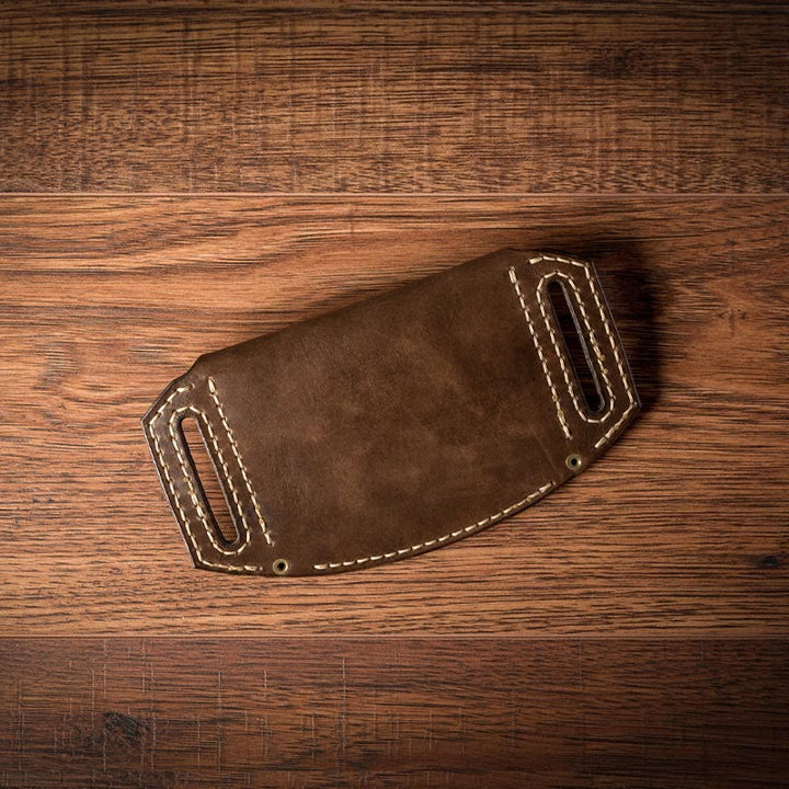 Cartera con tarjetero compacto de cuero para colgar en la cintura