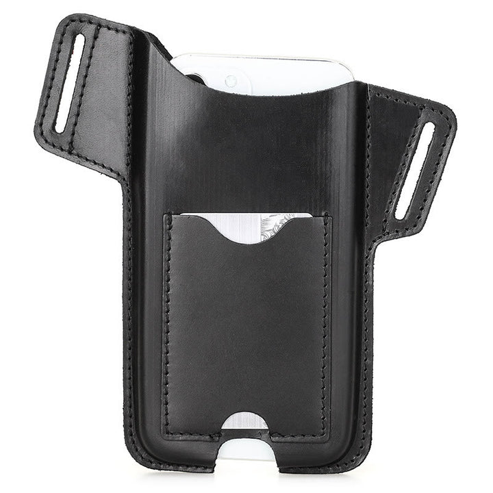 Funda de cuero para teléfono móvil versátil para colgar en la cintura