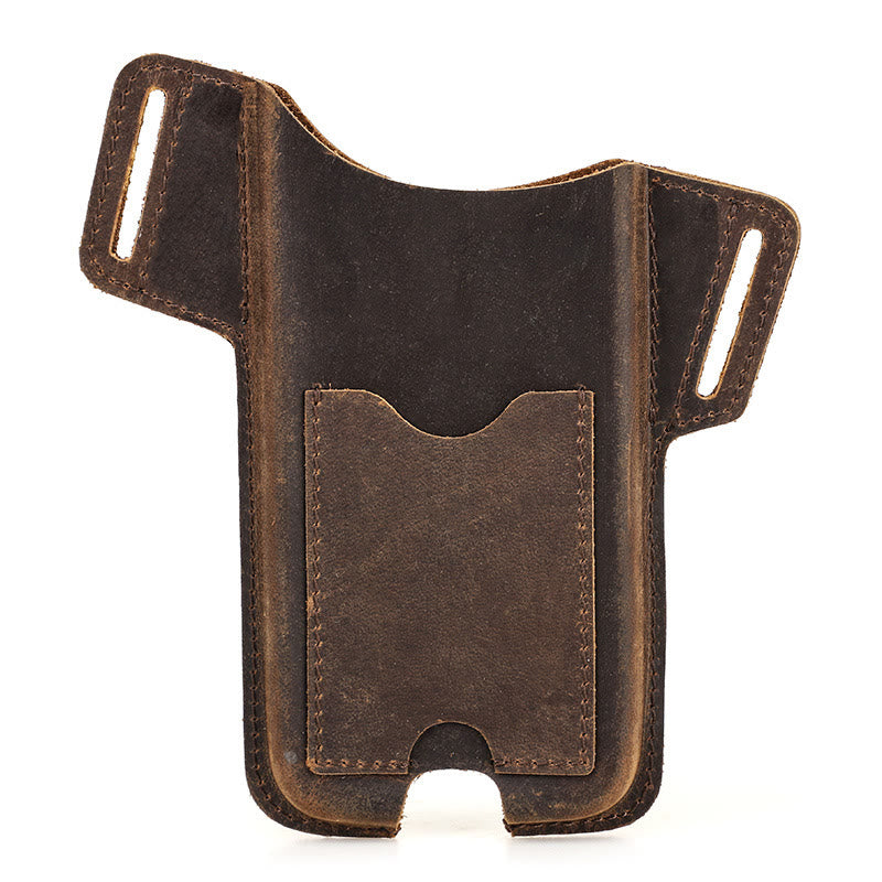 Funda de cuero para teléfono móvil versátil para colgar en la cintura