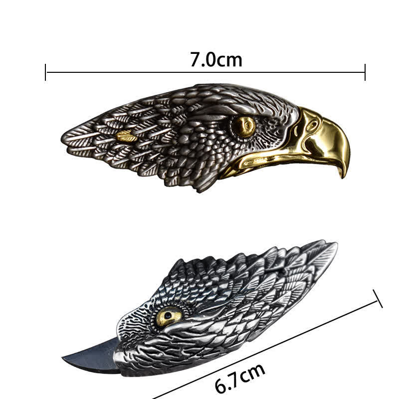 Collar con colgante de pluma y cuchillo oculto de águila calva - image 4