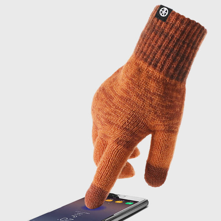 Juego de 3 guantes y gorro unisex a juego con degradado de color
