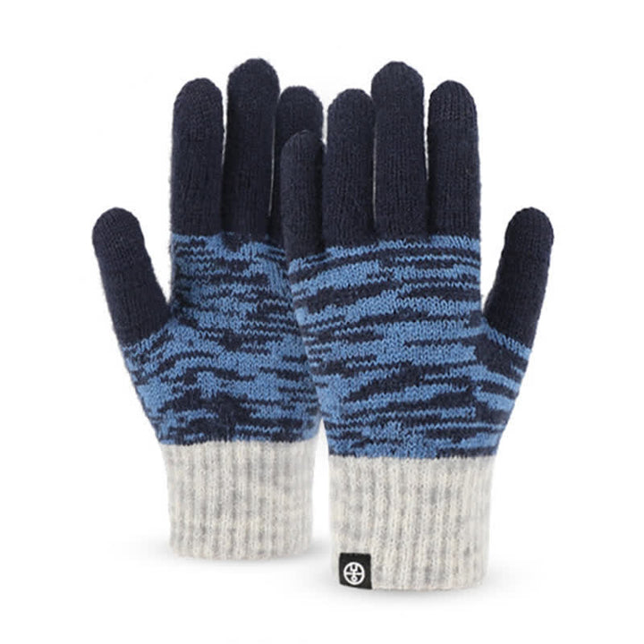 Juego de 3 guantes y gorro unisex a juego con degradado de color