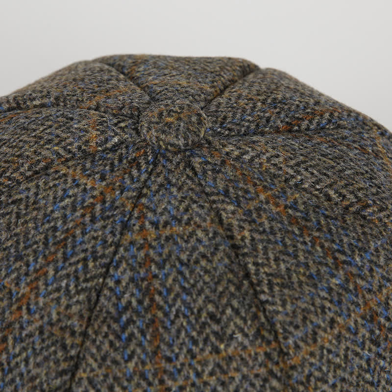 Boina clásica octogonal con diseño de espiga y cuadros de Peaky Blinders