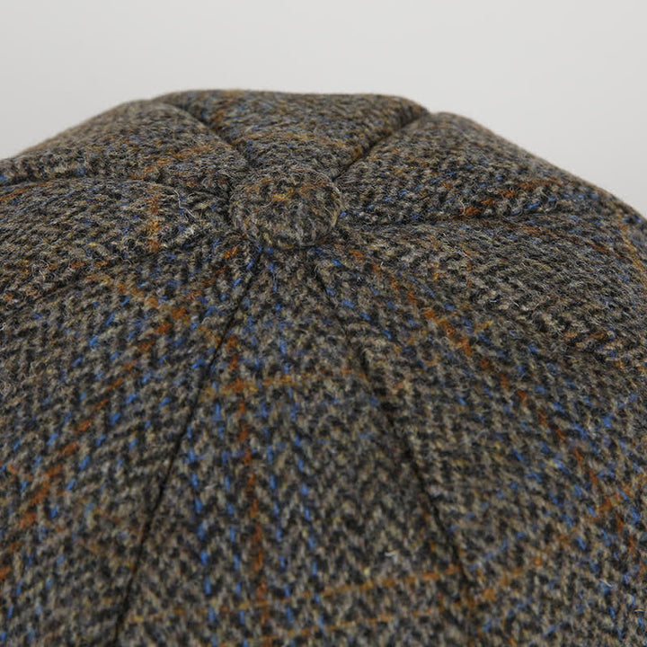Boina clásica octogonal con diseño de espiga y cuadros de Peaky Blinders