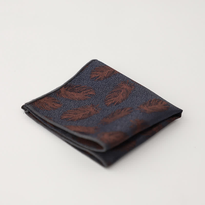 Pañuelo de bolsillo con estampado floral artístico para hombre