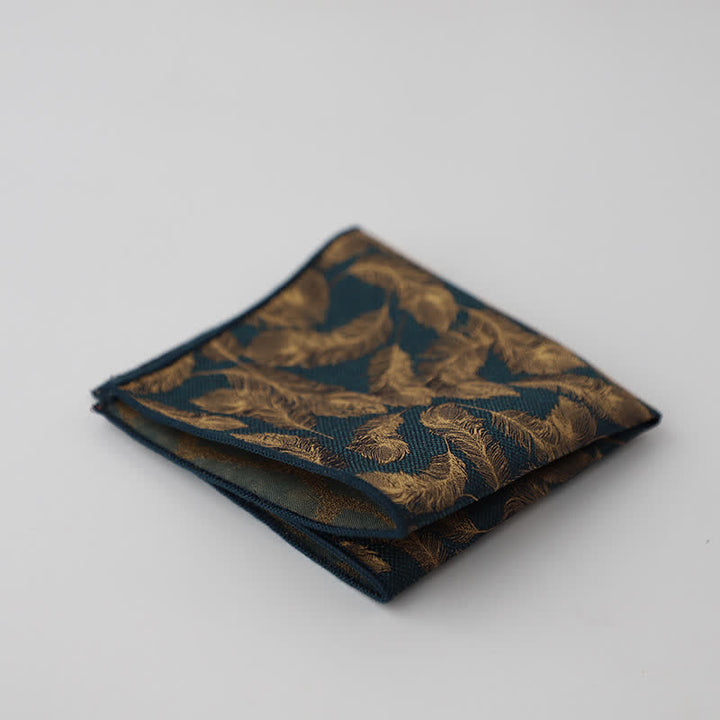 Pañuelo de bolsillo con estampado floral artístico para hombre